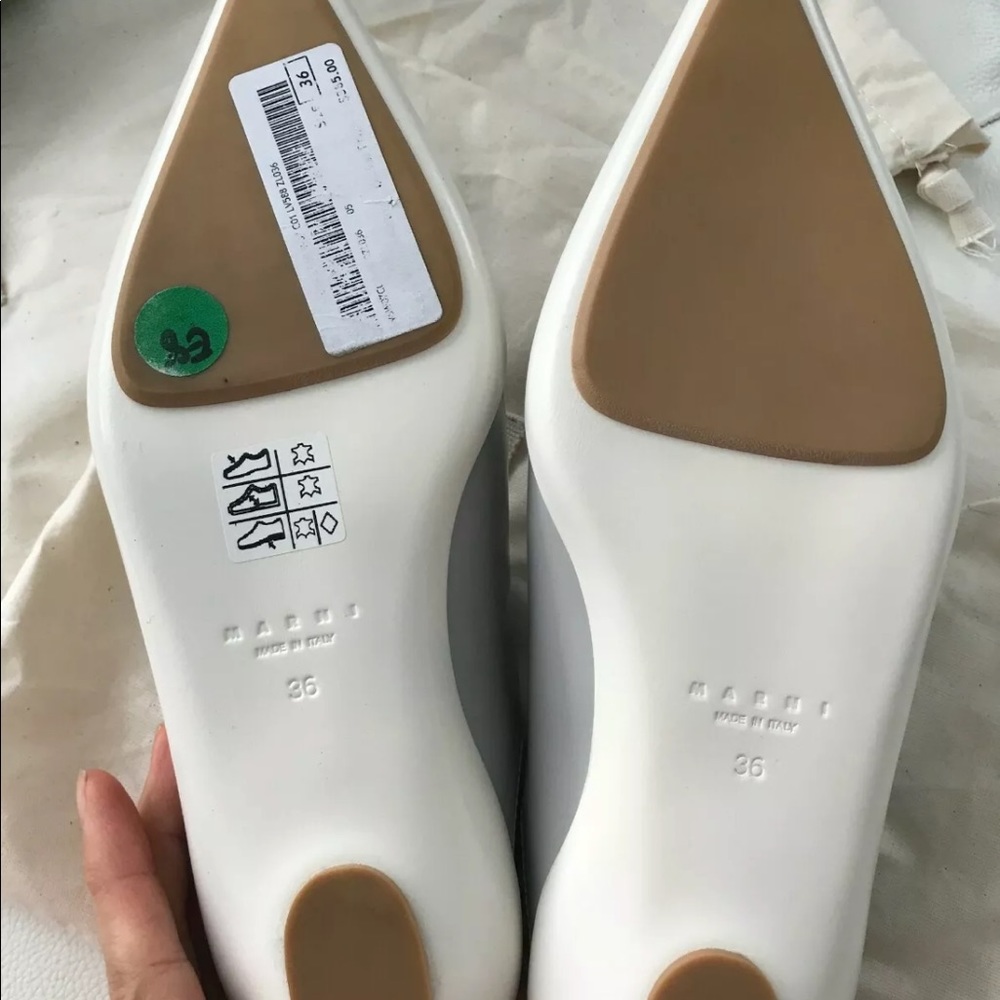 New Marni slingback leather flat shoes - Picture 5 of 7